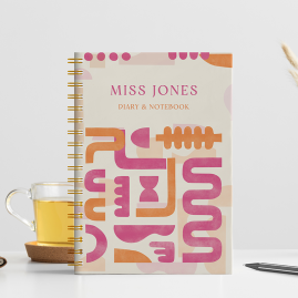 Personalized Funky Combined Diary & Notebook