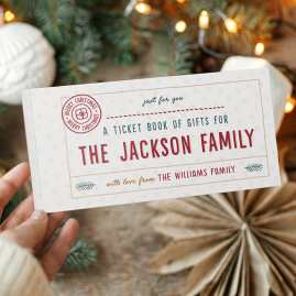 Personalised Book Of Christmas Ticketed Gifts by FROM YOU TO ME
