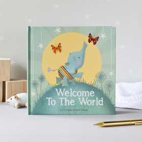 Welcome To The World hardback children’s book cover keepsake gift book for a new baby